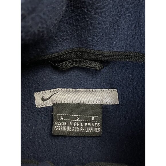 Vintage Nike Jacket Fleece Lined 90s Mens Large Blue White Swoosh - Picture 5 of 10